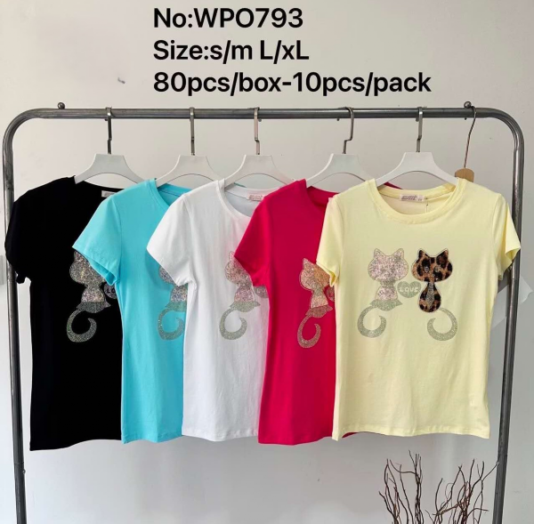 Bluzki damskie jeansy Roz S/M-L/XL, Mix Kolor Paczka 10 szt